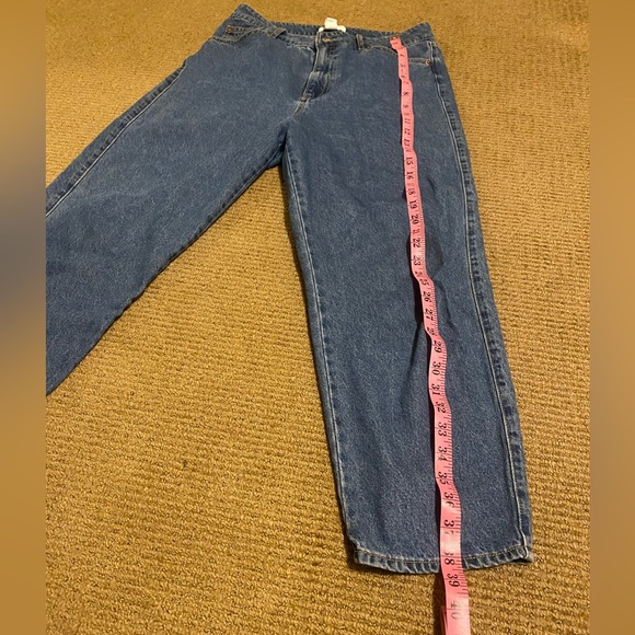 H&M Super High Rise Taper Leg Mid-Blue Denim Jeans - Picture 2 of 6